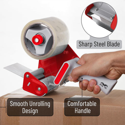 Mr. Pen Packing Tape Dispenser Gun for 3-Inch Wide Tape, Heavy Duty Clear Packing Tape Gun for Moving Boxes