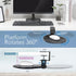 EHO Clamp on Mouse Platform, Clip on 360 Degree Rotating Mouse Tray Attachment, Ergonomic Slide Out Tray (Platinum)