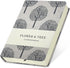 Linen Journal, Tree Printed Fabric Cloth Hardcover Notebook, B6, 264 Pages, 5x7 Small Ruled & Blank Sketchbook
