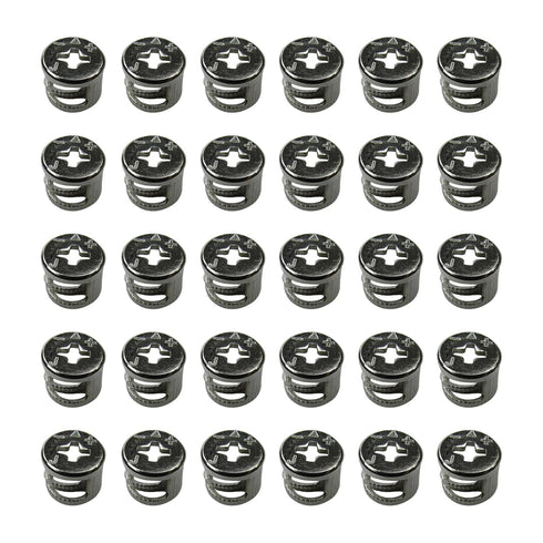 Cam Locks for Furniture, 30 PCS Cam Lock Fasteners for Cabinet Connectors, 12 x 10 mm