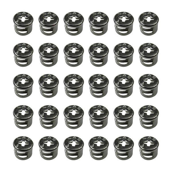 Cam Locks for Furniture, 30 PCS Cam Lock Fasteners for Cabinet Connectors, 12 x 10 mm