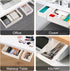 YOOUSOO 2 Pack Under Desk Storage Drawer, Hidden Self-Adhesive Organizer, Slide-out White Drawer for
