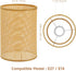 E27 8.07 5.51 5.51 Inch SEWACC Rustic Rattan Woven Light Cover, Desk Lamp Cover, Indoor Lampshade, Lamp Shade, Light