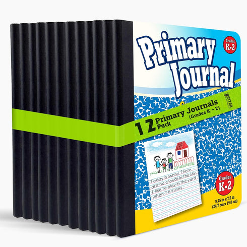 Better Office Products Primary Journal, Hardcover, 100 Sheet Notebook for Grades K-2, One Subject