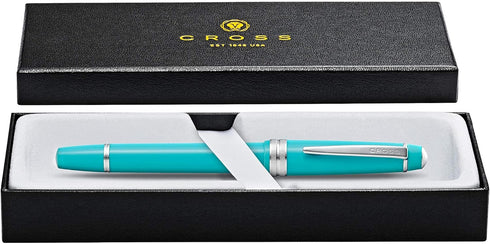 Cross Bailey Light Rollerball Pen - Medium Point, Black Ink, Polished Teal, Gift Box Included