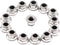 cSeao 30pcs M5 x 0.8mm Flanged Lock Nuts, 304 Stainless Steel, Bright Finish DIN6926