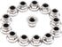 cSeao 30pcs M5 x 0.8mm Flanged Lock Nuts, 304 Stainless Steel, Bright Finish DIN6926