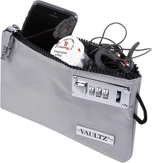 Vaultz Money Bag with Lock - 7 x 10 Inches, Locking Pouch for Cash, Bank Deposits, Wallet, Medicine, Phone, Credit