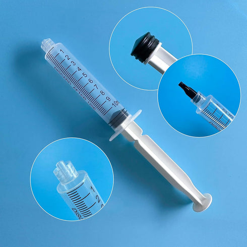 100 Pack 10ml Syringes Luer Lock with Cap, 10cc Syringe without Needle, Individual Sterilized Wrapped