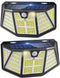 2 Pack Solar Light Outdoor, IP67 Waterproof 3 Light Modes High-Brightness 310LED Sensor Lights for Garden