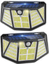 2 Pack Solar Light Outdoor, IP67 Waterproof 3 Light Modes High-Brightness 310LED Sensor Lights for Garden