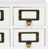 Kate and Laurel Apothecary Wood Desk Drawer Set, 9 Drawers, Rustic White