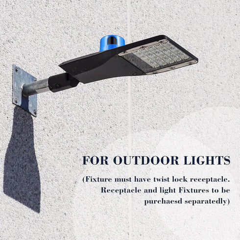 3pcs 120v 277v Flutesan Photocell Twist Lock Photocell Sensor Auto On/Off Switch Blue Light Switch Lock Dusk to Dawn