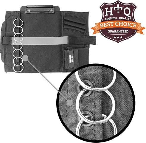 Performore Pilot Kneeboard - Includes Clipboard, Knee Strap & 7 Rings, Secure Aviation Knee Board for Professionals