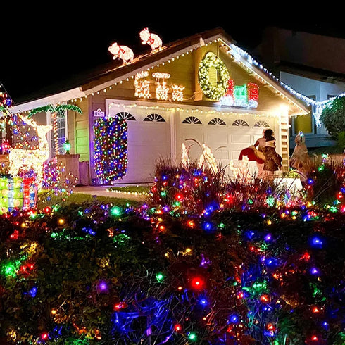 20FT 100 Count TW SHINE Christmas String Lights, Incandescent White Wire Christmas Mini Lights, Waterproof Xmas String
