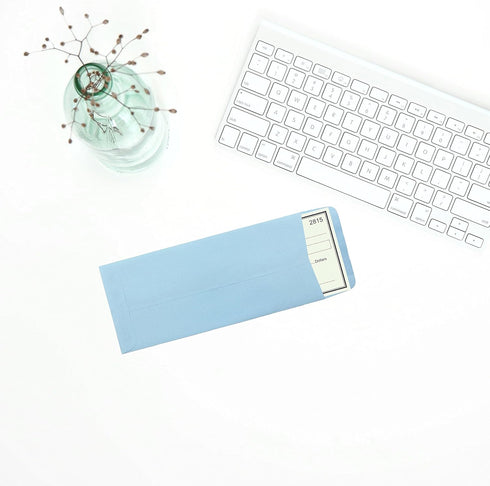 JAM PAPER #10 Policy Business Premium Envelopes, 4 1/8 x 9 1/2, Pastel Baby Blue, 50/Pack