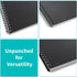 Binditek 100 Pack 12 Mil Sand-Textured Polycover, Plastic Binding Cover for Letter Size, Black