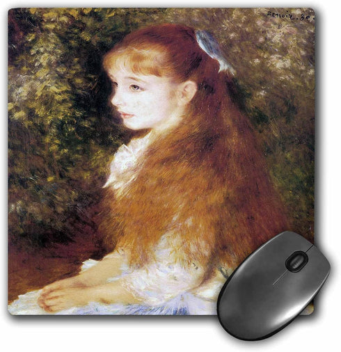 Mlle. Irene Cahen dAnvers by Pierre-Auguste Renoir - Mouse Pad, 8 by 8 inches (mp_128097_1) by 3dRose