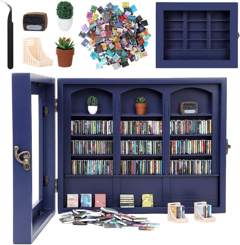 Anxiety Bookshelf Mini Books Display for Stress Relief and Fun Decor Small