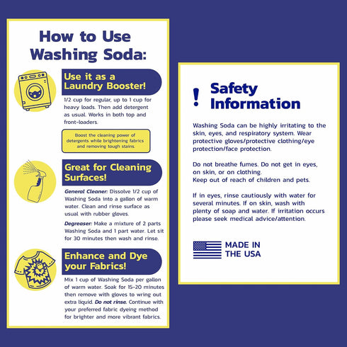 (10 lbs) 100% Soda Ash - Sodium Carbonate - Multipurpose Cleaner, Detergent Booster & pH Adjuster, High Purity