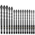 15 in 1 Concrete Drill Bit Set, 3/16" to 1/2" Inch Carbide Drill Bits for Masonry and Wood