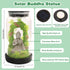 9.8'' 15 Solar Garden Buddha Statue for Home Decor - Zen Solar Lights Sculptures Decor with LED, Sitting Meditating