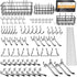 INCLY 1/4" Extra Thick Pegboard Accessories Kit, 100PCS Heavy Duty Metal Hooks & Baskets for Garage Organizer