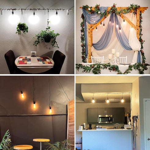 3-Light 21FT E26 DITEDY Plug in Pendant Light Kit, Hanging Lights with Plug in Cord Hanging Lamp Cord with On/Off