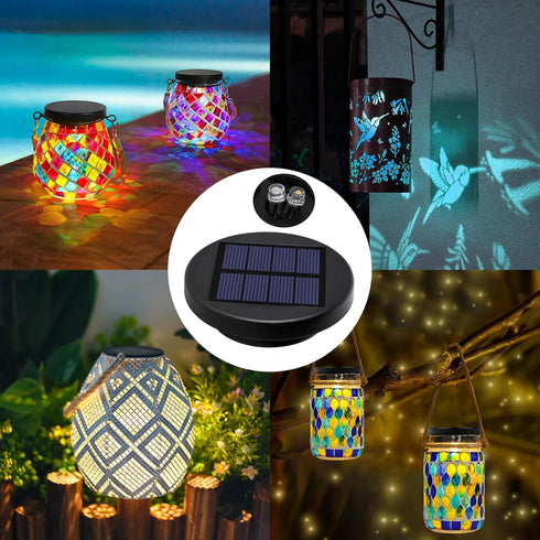 2.83 Outdoor-2 Pack 2.36 2.42 2.5 2.76 2.83 Solar Lights Replacement Parts for Lanterns: in Replacement Tops with Warm