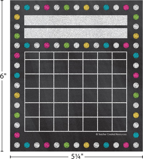 Teacher Created Resources Chalkboard Brights Incentive Charts Pack, Model 5625