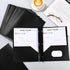 Cholemy 36 Pcs Plastic Pocket Folders, Heavy Duty with 2 Pockets and 3 Prongs, Letter Size Bulk File Folders (Black)