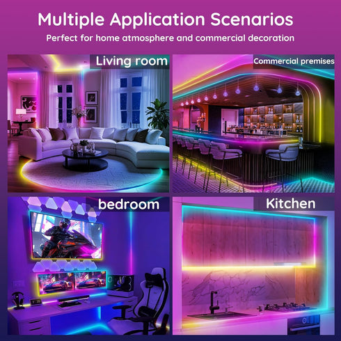 FBZ 20Ft IP65 Led Rope Lights, Flexible Neon Lights Control with App/Remote, Multiple Modes, Outdoor RGB Waterproof