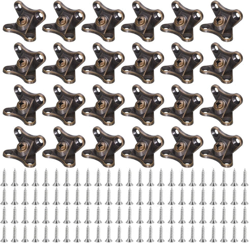uxcell 24Pcs Removable Corner Brace, Metal Butterfly L Brackets Right Angle Support