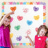 Haooryx 76Pcs Sweet Conversation Heart Cutouts Bulletin Board Set Valentine's Day Candy Heart Paper Cut-Outs