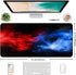 Large Extended Gaming Mouse Pad, Non-Slip Waterproof Rubber Base, Stitched Edges, Colorful Starry Sky