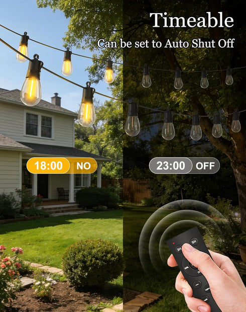 VGUXG 50ft-Solar-Powered-Lights-Outdoor-Waterproof-String