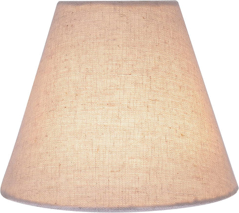 Aspen Creative 32038-2A, 3" 6" 5" Set 2 Empire Clip-On Chandelier Lamp Shade, Oatmeal, Top x Bottom x Slant Height