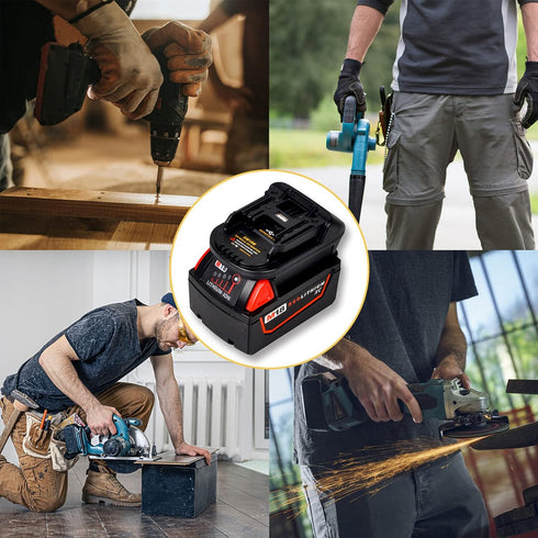 DM18M Converter for Dewalt & Milwaukee to Makita Battery Adapter, Fit Dewalt 18v-20v & Milwaukee 18v M18 Lithium