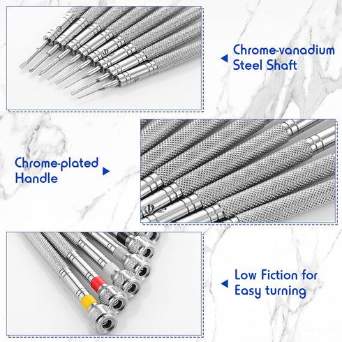 8 Pieces Precision Screwdriver Set, Micro Jewelers Screwdriver for Watch, Eyeglasses, Jewelry, and Electronics Repair