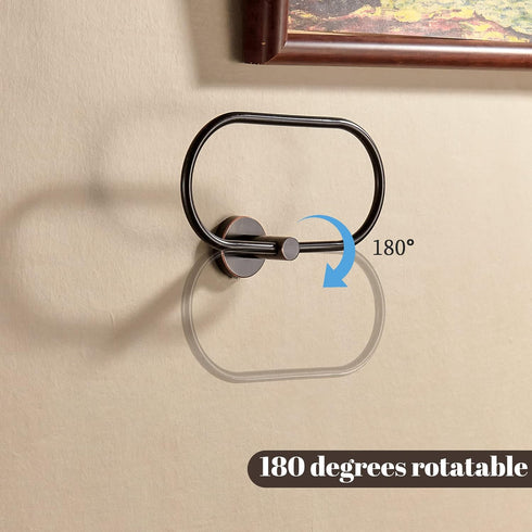 Bronze Towel Ring, Oil Rubbed Bathroom Towel Holder, Wall Mounted Hand Towel Rack Hanger, Farmhouse Style