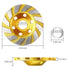 2 Pieces 4 Inch Concrete Stone Ceramic Turbo Diamond Grinding Cup Wheel, Heavy Duty Angle Grinder Wheels (Yellow)