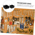 4pcs GLEAVI Pegboard Organizer Bins with Hooks Wall Mounted Tool Storage for Garage Workbench Screw and Accessory
