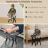 PROXRACER Small Square Foot Stools Ottoman with X-Shaped Metal Legs, Upholstered Tufted Fabric Cushion Footrest