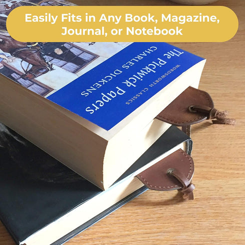 Leather Bible Bookmarks, 2 Inspirational Christian Bookmarks with Psalm 55:22, Perfect Gifts for Readers