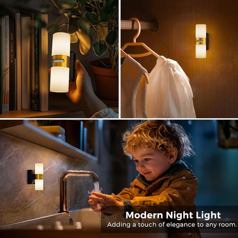 1PACK L LOHAS LED Motion Sensor Night Light, Rechargeable Battery Night Light, Cordless LED Wall Lights,Adjustment