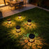 Generic Solar Fence Lights Metal Solar Powered Outdoor Wall Deck Lights Sun Moon Theme Waterproof Fence Light