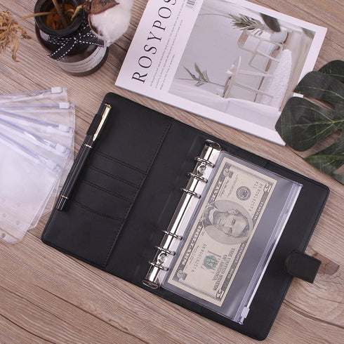 Money Saving Binder, Savings Challenges Book with 12pcs Zipper Envelopes A6 Budget Binder for Managing Budgets
