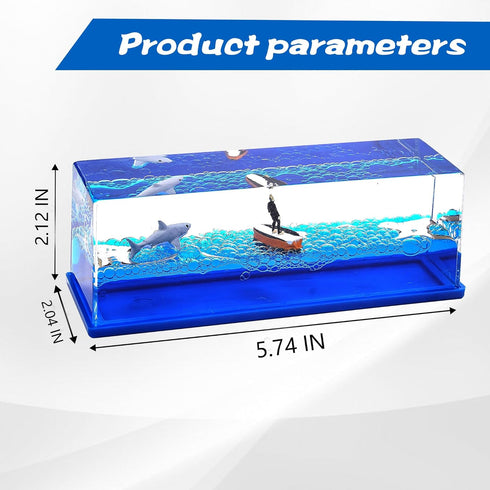 Honsheng Unsinkable Surfing Boy Wave Boat Fluid Toy in a Box bottle Acrylic Paperweight Desk Decorations Toy Gifts