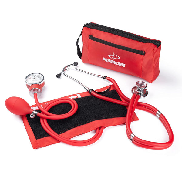 Primacare DS-9181-RD Professional Aneroid Sphygmomanometer and Sprague Rappaport Stethoscope, Manual Blood Pressure