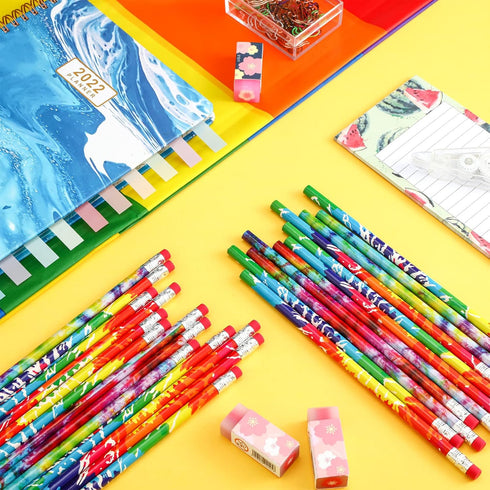 Dye Pencils, Solid Color Round Pencils, Rainbow Color Pencils, Wood Gradient Pencils, 96 Pieces